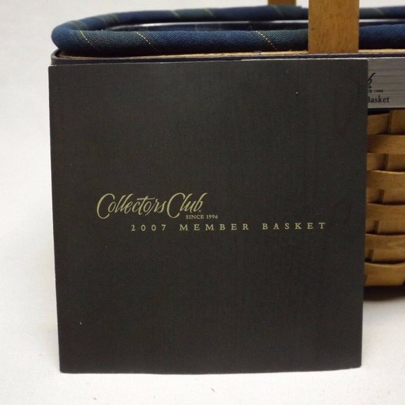 Longaberger 2007 Collectors Club Member Basket w/Liner & Protector Family Signed - Picture 2 of 13